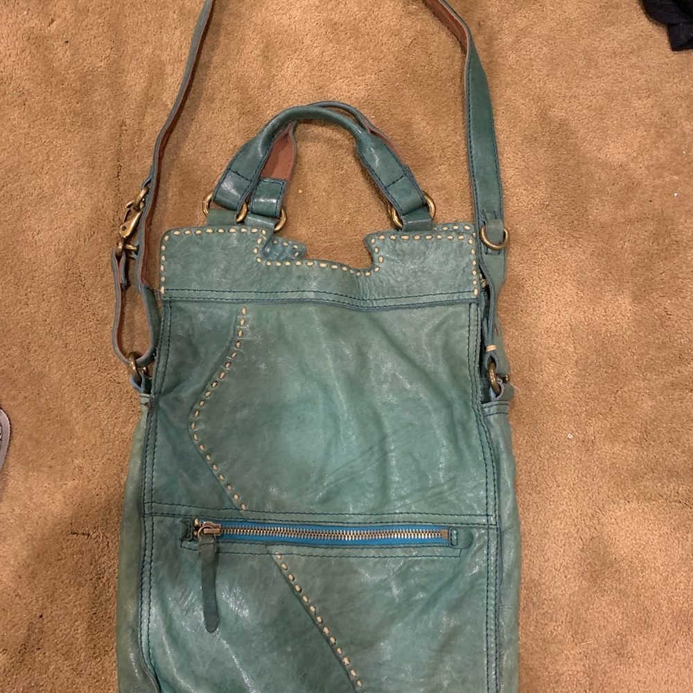 Lucky Brand Teal Leather Shoulder Bag